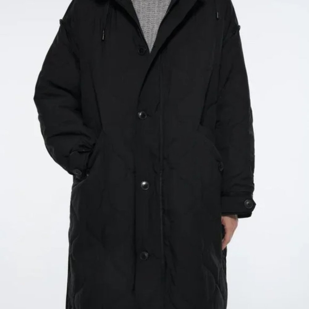 ZARA QUILTED MINIMAL PARKA LIMITED EDITION - Picture 4 of 12